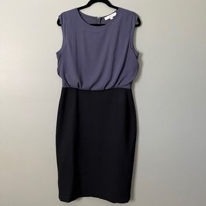 LOFT Mixed Media Sheath Dress